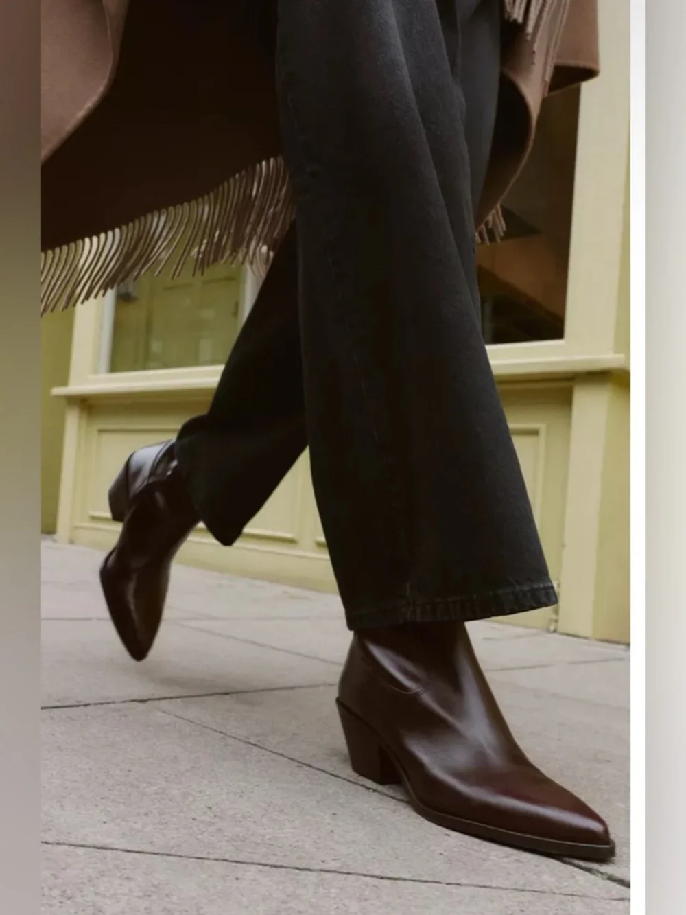 Zara 100% leather cowboy ankle boots - Picture 3 of 11